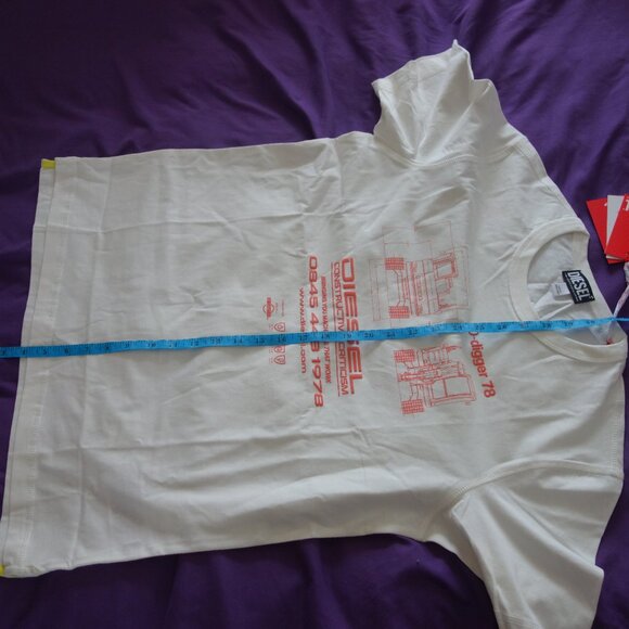 Diesel Constructive Criticism D-digger 78 Off White Size Small T-Shirt *NWT* - Picture 10 of 15